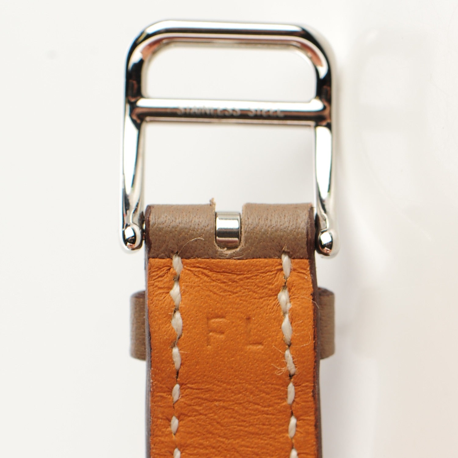 Hermes Stainless Steel Swift 26mm Cape Cod Tonneau Double Tour Quartz Watch Etoupe 6 of 7