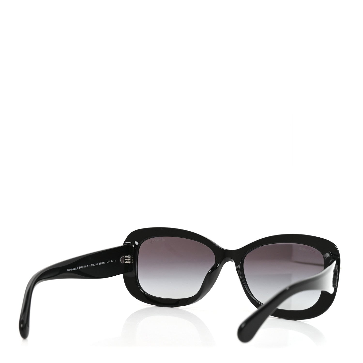 Chanel Acetate Polarized CC Sunglasses 5468-B-A Black 4 of 7
