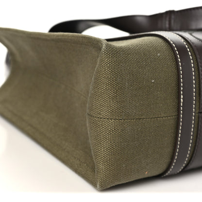 Chloe Linen Calfskin Medium Woody Tote Warm Green 8 of 9