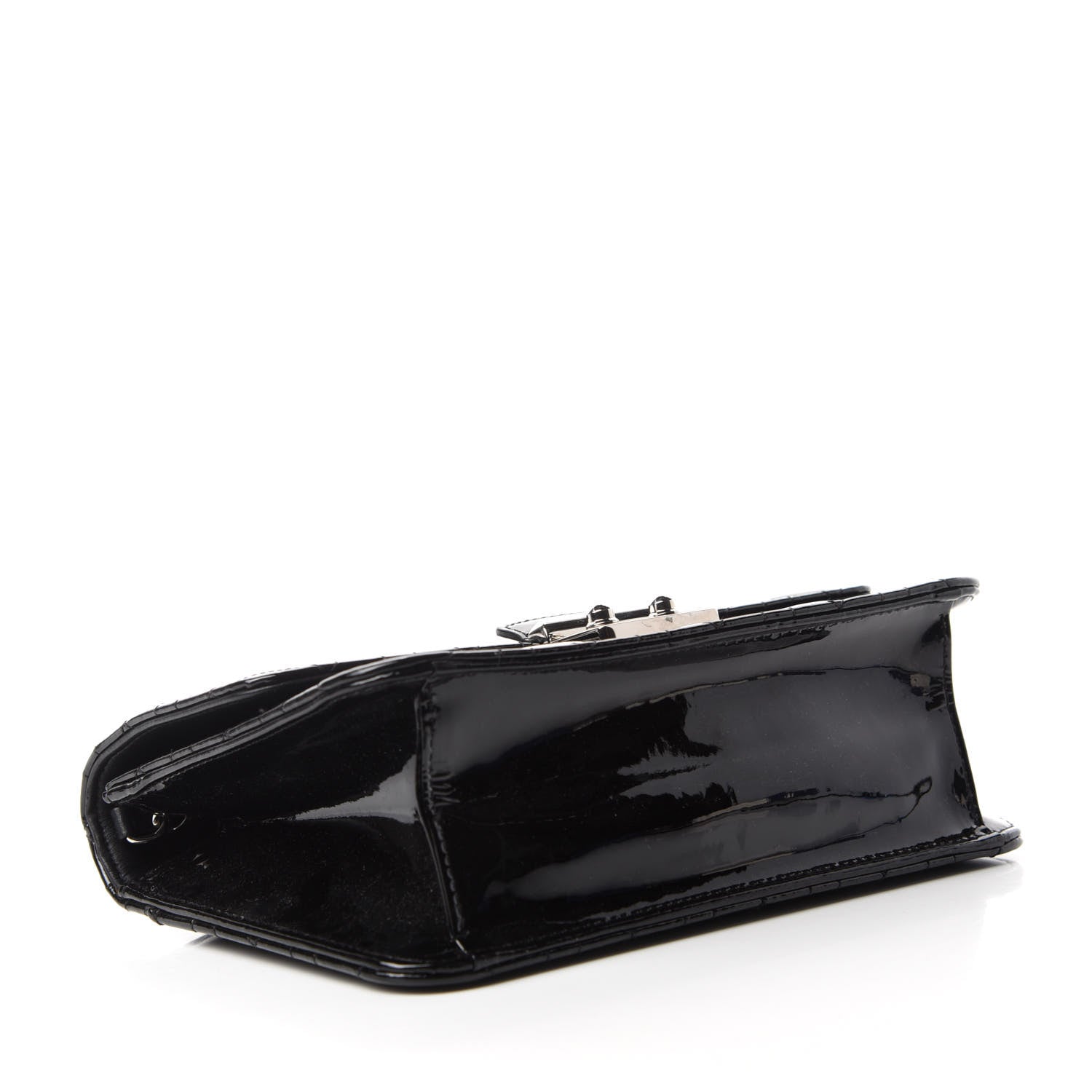 Christian Dior Patent Cannage Miss Dior Promenade Pouch Black 4 of 9
