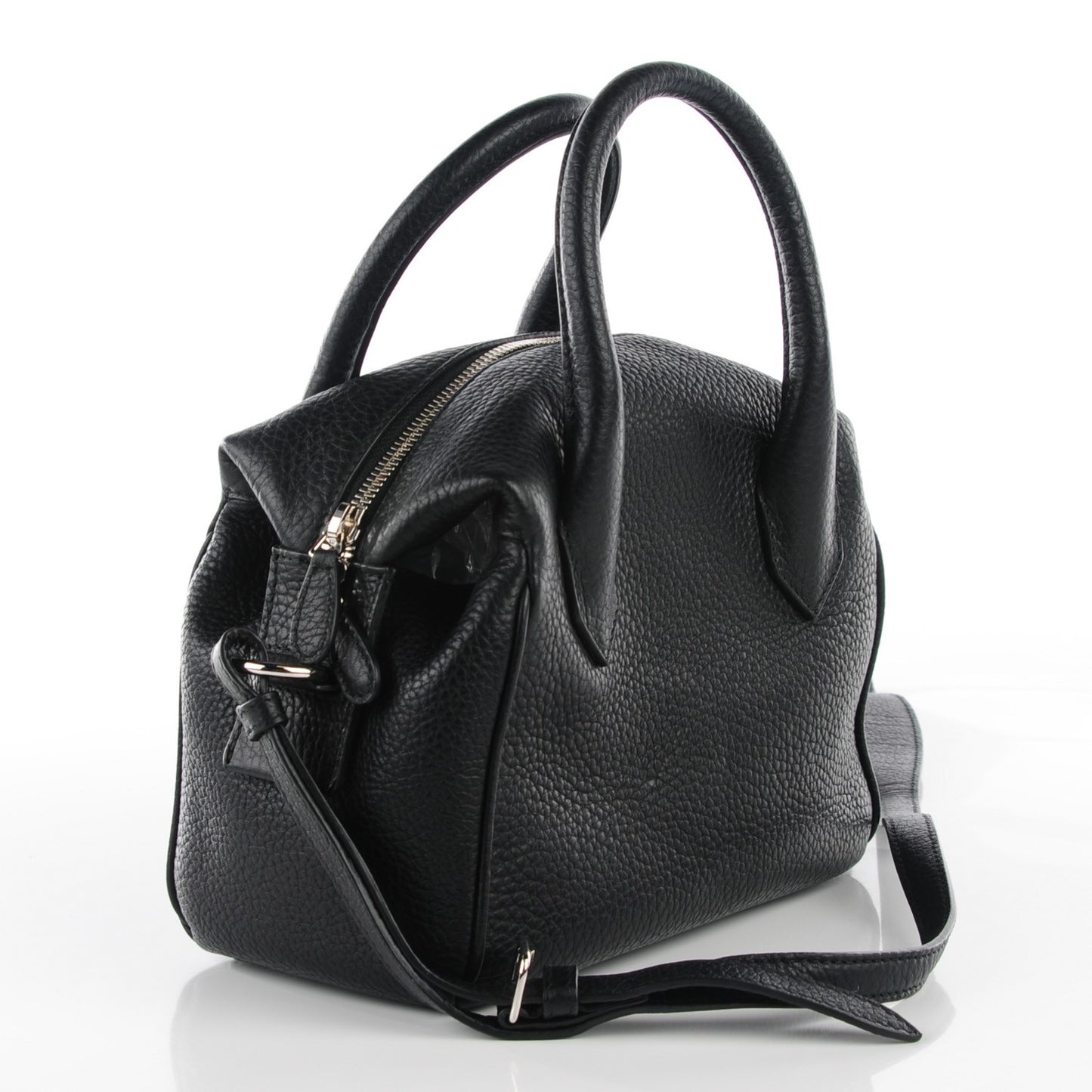 Veau Gros Grain Mini Infanta Boston Black