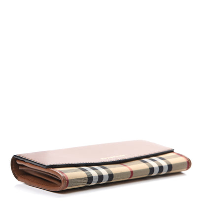 Burberry Calfskin Horseferry Check Porter Continental Wallet Tan 3 of 8