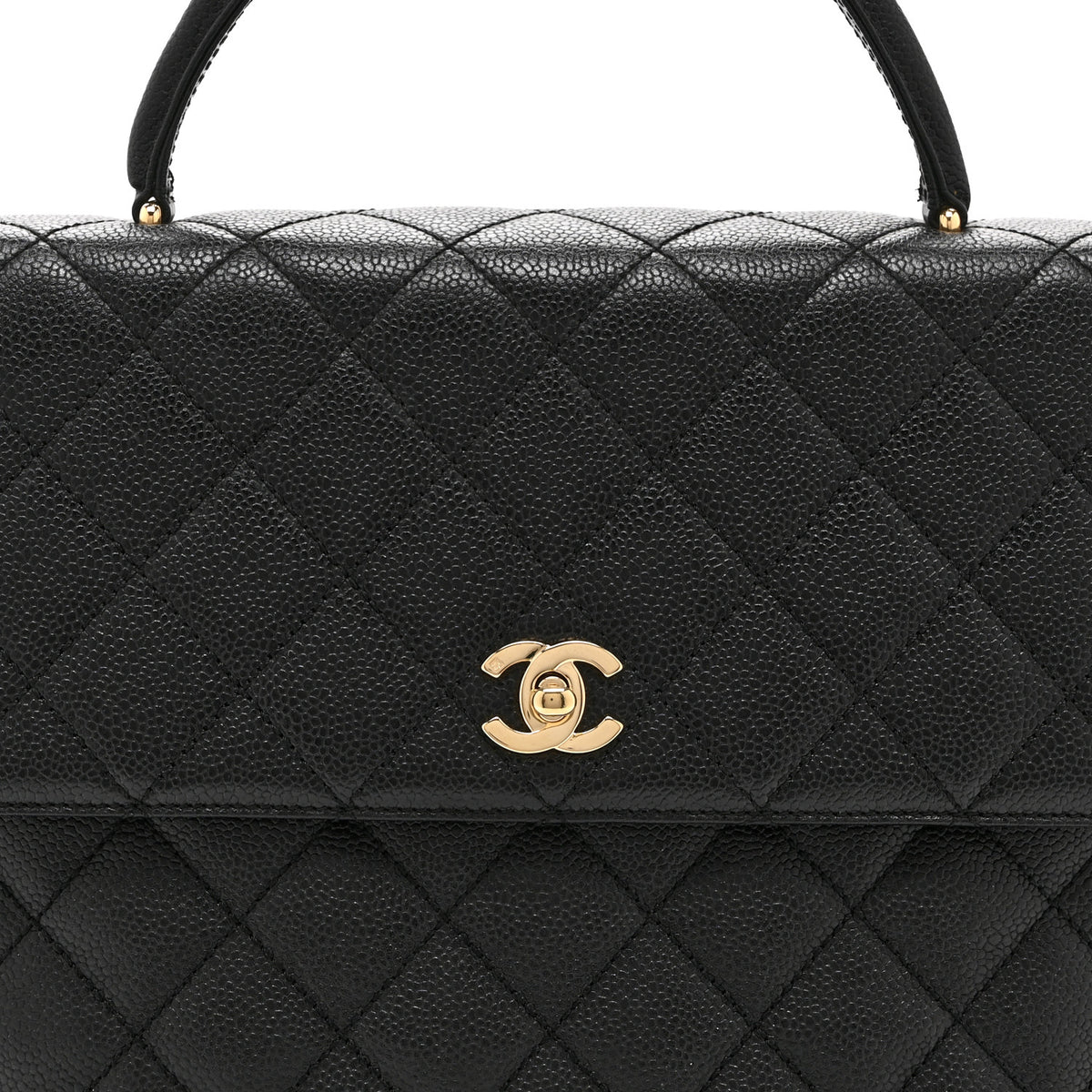 Caviar Quilted Jumbo Kelly Flap Black