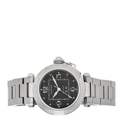 Cartier Stainless Steel 35mm Pasha C Big Date Automatic Watch Black 2 of 4