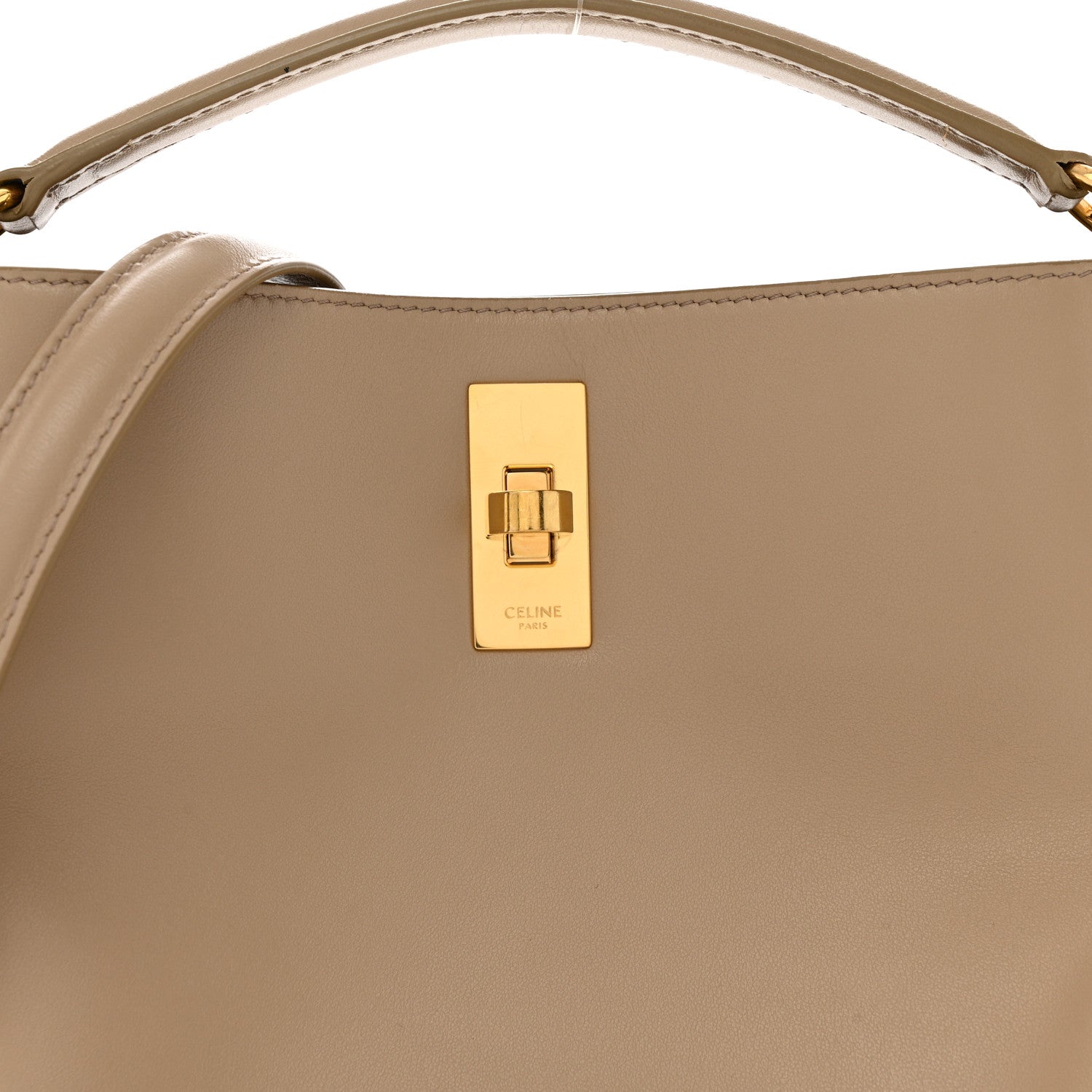 Celine Smooth Calfskin Teen Bucket 16 Light Taupe 8 of 12