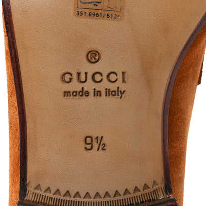 Gucci Suede Horsebit Mens Jordaan Loafers 9.5 Harness Brown 7 of 10