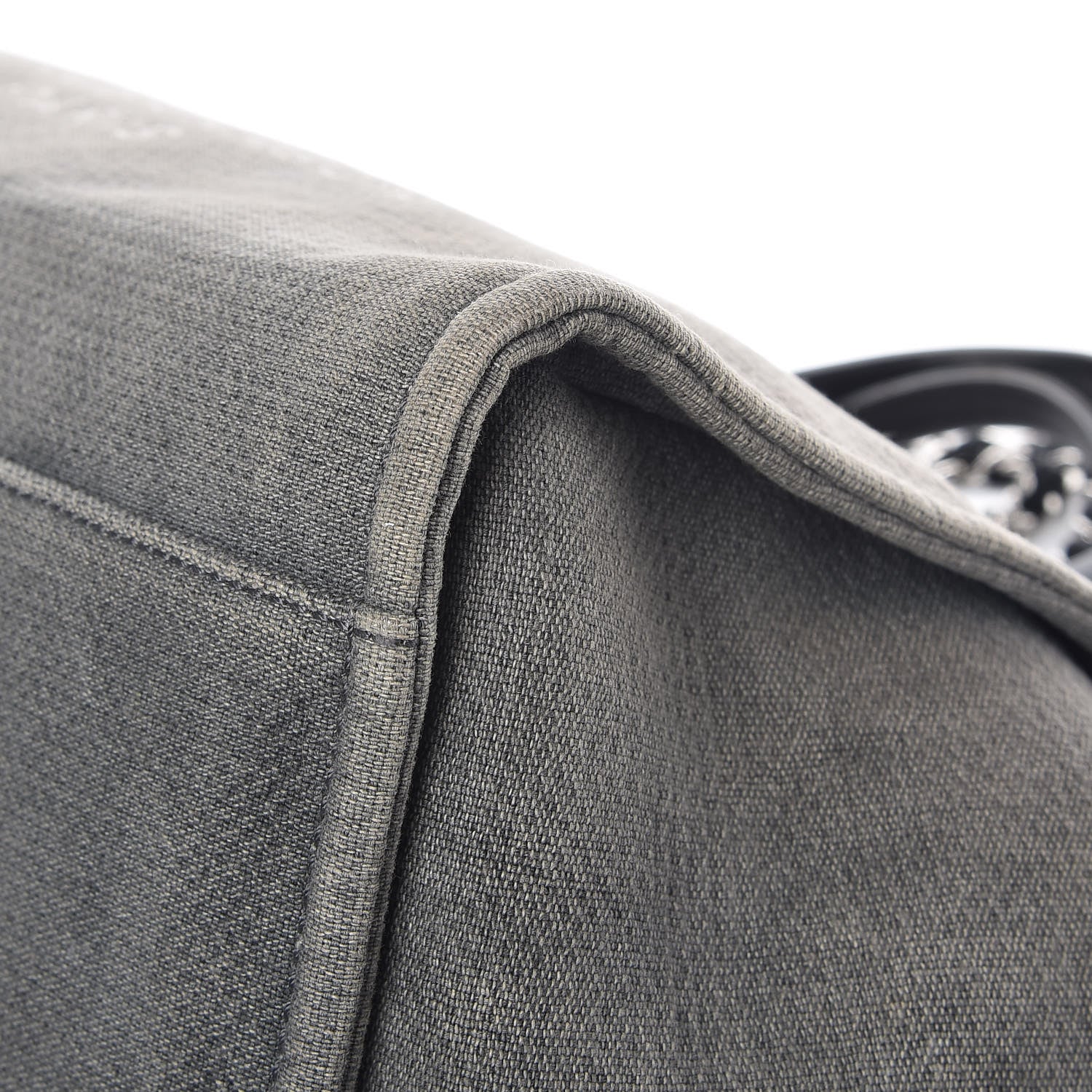 Chanel Canvas Deauville Large Tote Grey 10 of 13