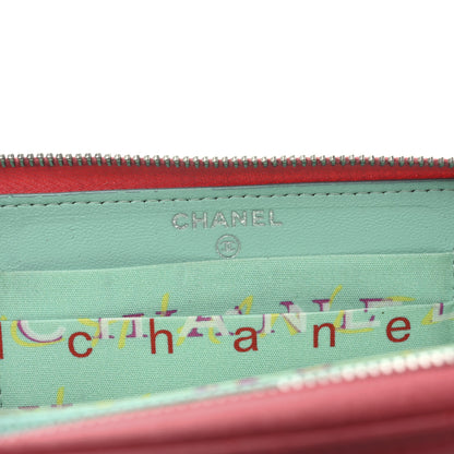 Chanel Lambskin Quilted Small Zip Around Wallet Pink 6 of 8
