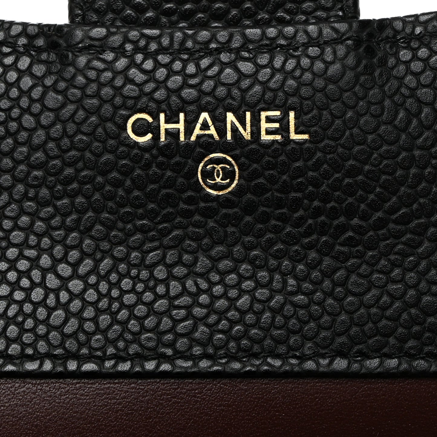 Caviar Quilted Compact Flap Wallet Black