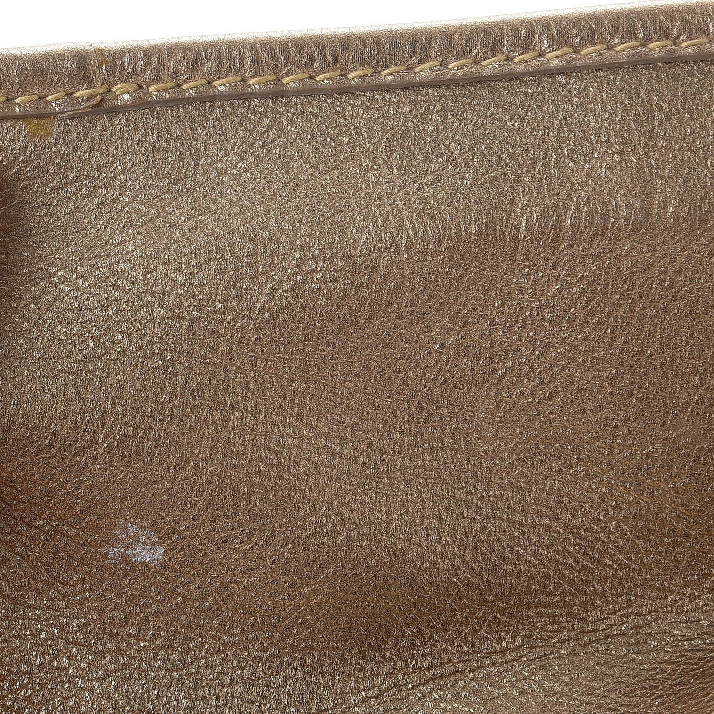 Metallic Grainy Calfskin Hobo Gold