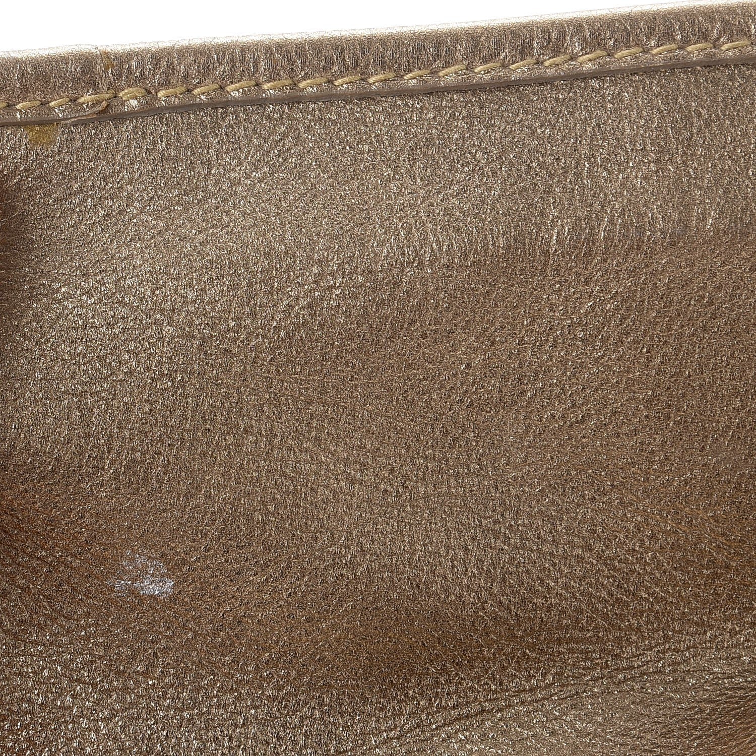 Burberry Metallic Grainy Calfskin Hobo Gold 7 of 8