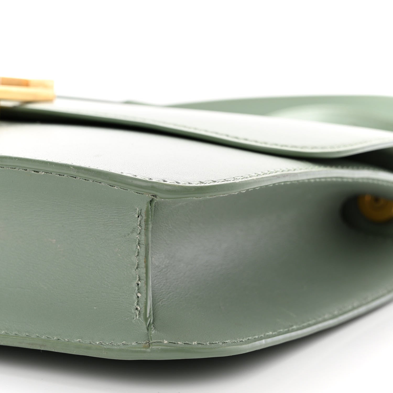 Saint Laurent Smooth Calfskin Carre Satchel Vert Opaline 10 of 14