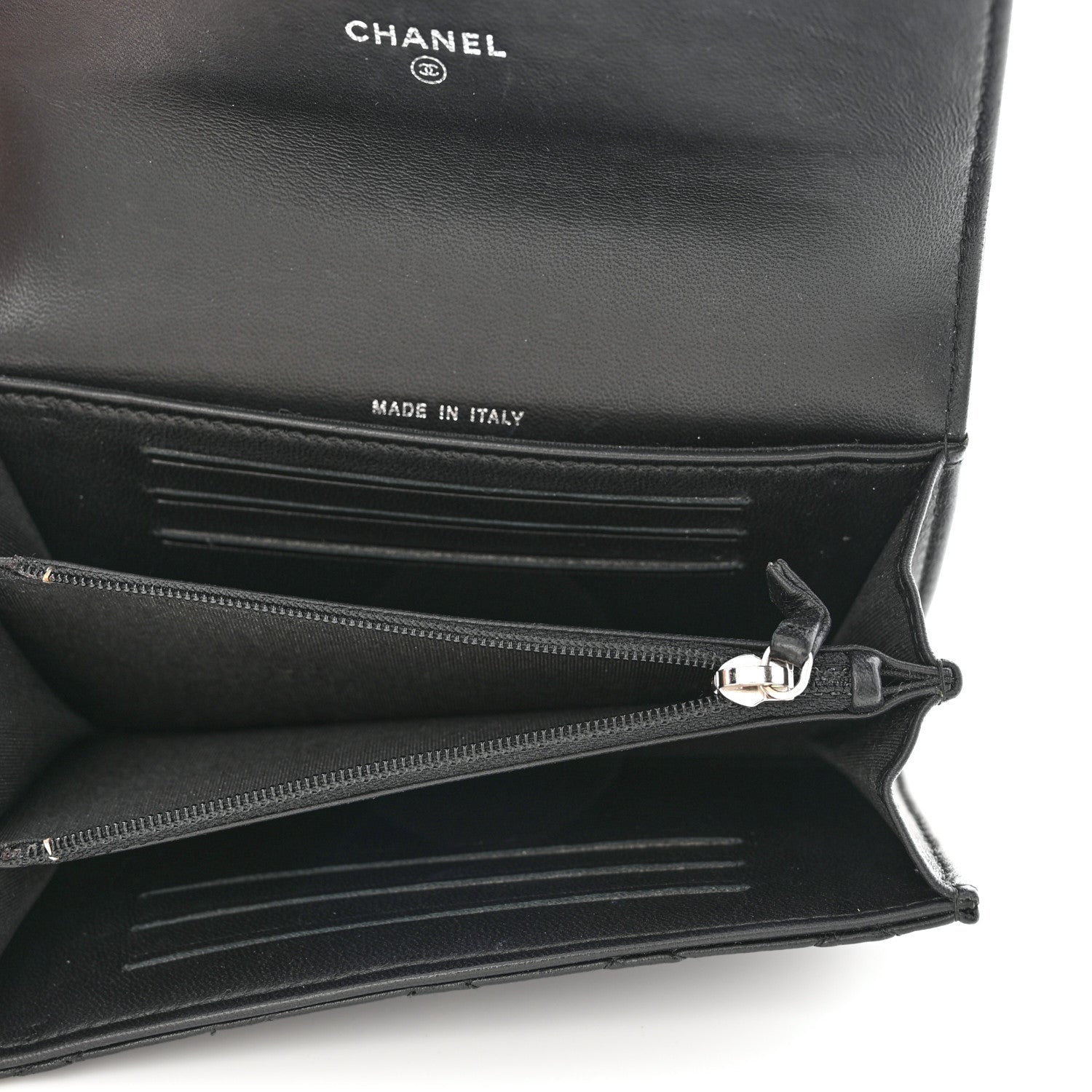 Chanel Lambskin Quilted Medium Boy Flap Wallet Black 5 of 9
