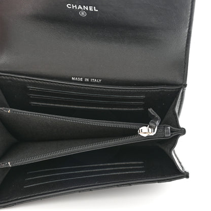 Chanel Lambskin Quilted Medium Boy Flap Wallet Black 5 of 9