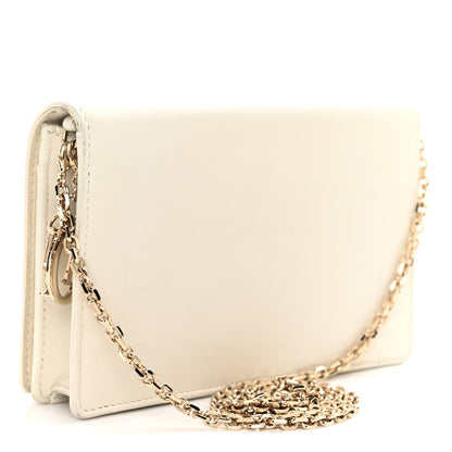 Christian Dior Calfskin Amour Wallet On Chain Latte Multicolor 3 of 11