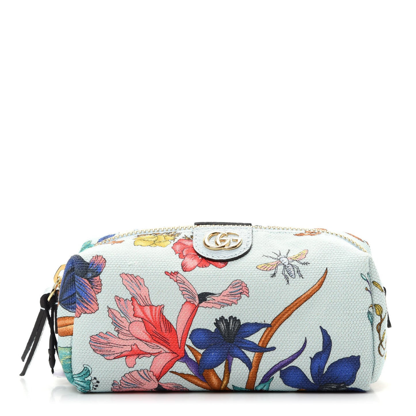 Canvas Flora GG Marmont Pouch Cosmetic Case Multicolor