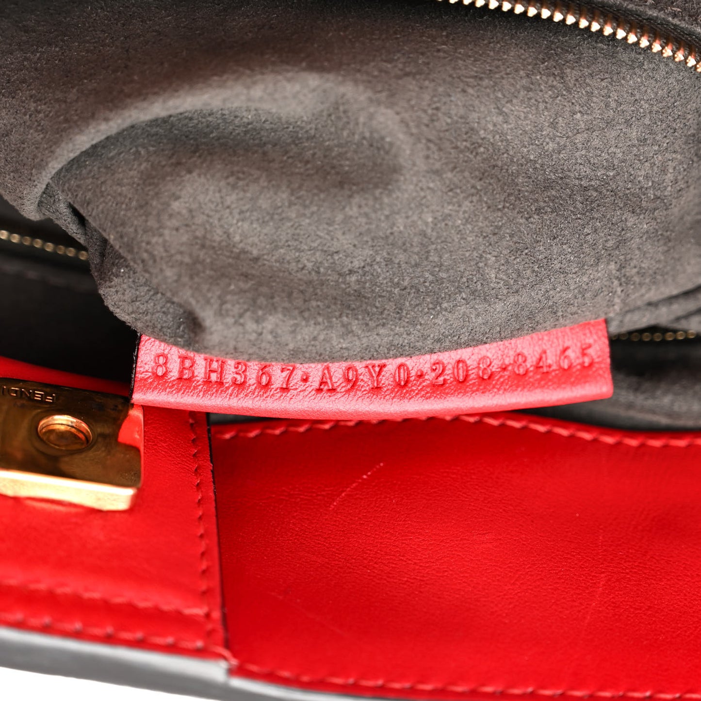 Vitello Glacier Small FF Tote Rosso Cardinale