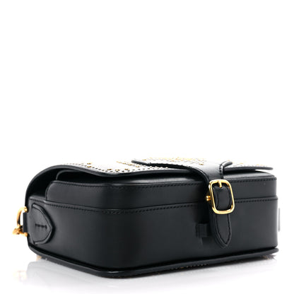 Burberry Calfskin Studded Square Satchel Black 4 of 14