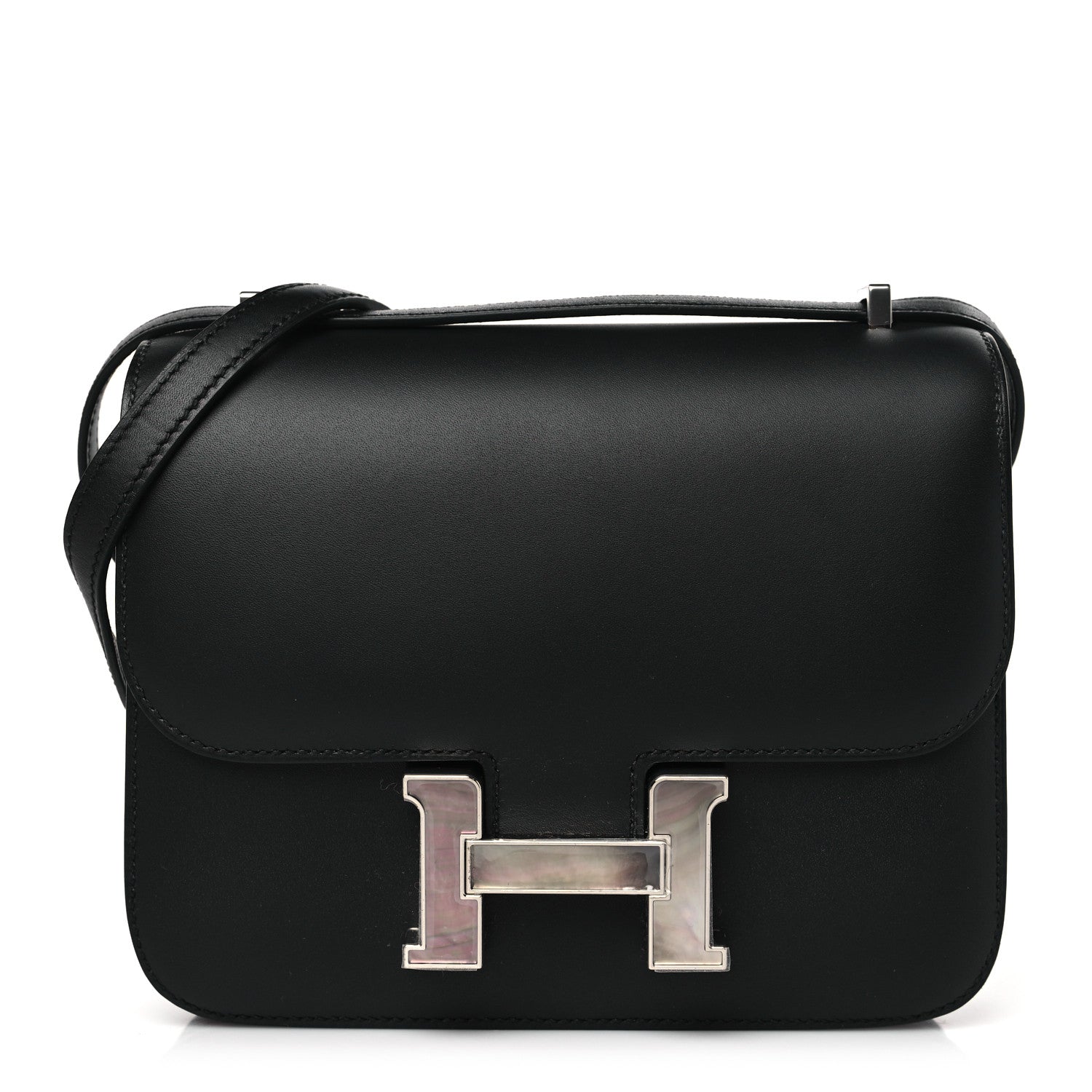 Hermes Sombrero Mother Of Pearl Constance 18 Black 1 of 10