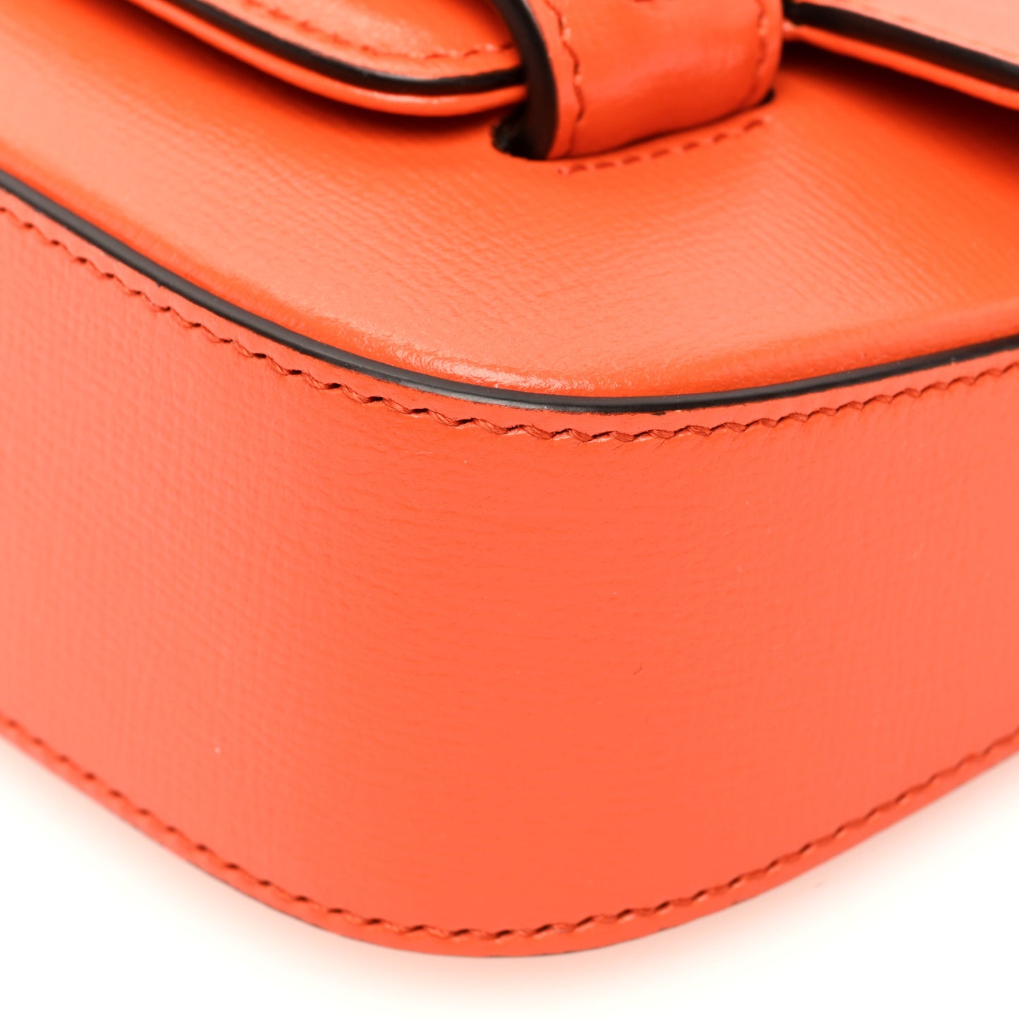 Azalea Calfskin Web Monochrome Horsebit 1955 Wallet On Strap Orange