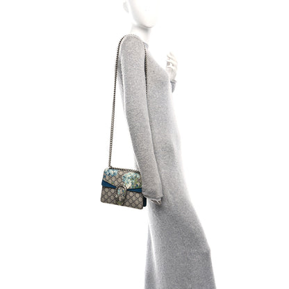 Gucci GG Supreme Monogram Blooms Mini Dionysus Shoulder Bag Beige Navy Vintage Blue 2 of 12