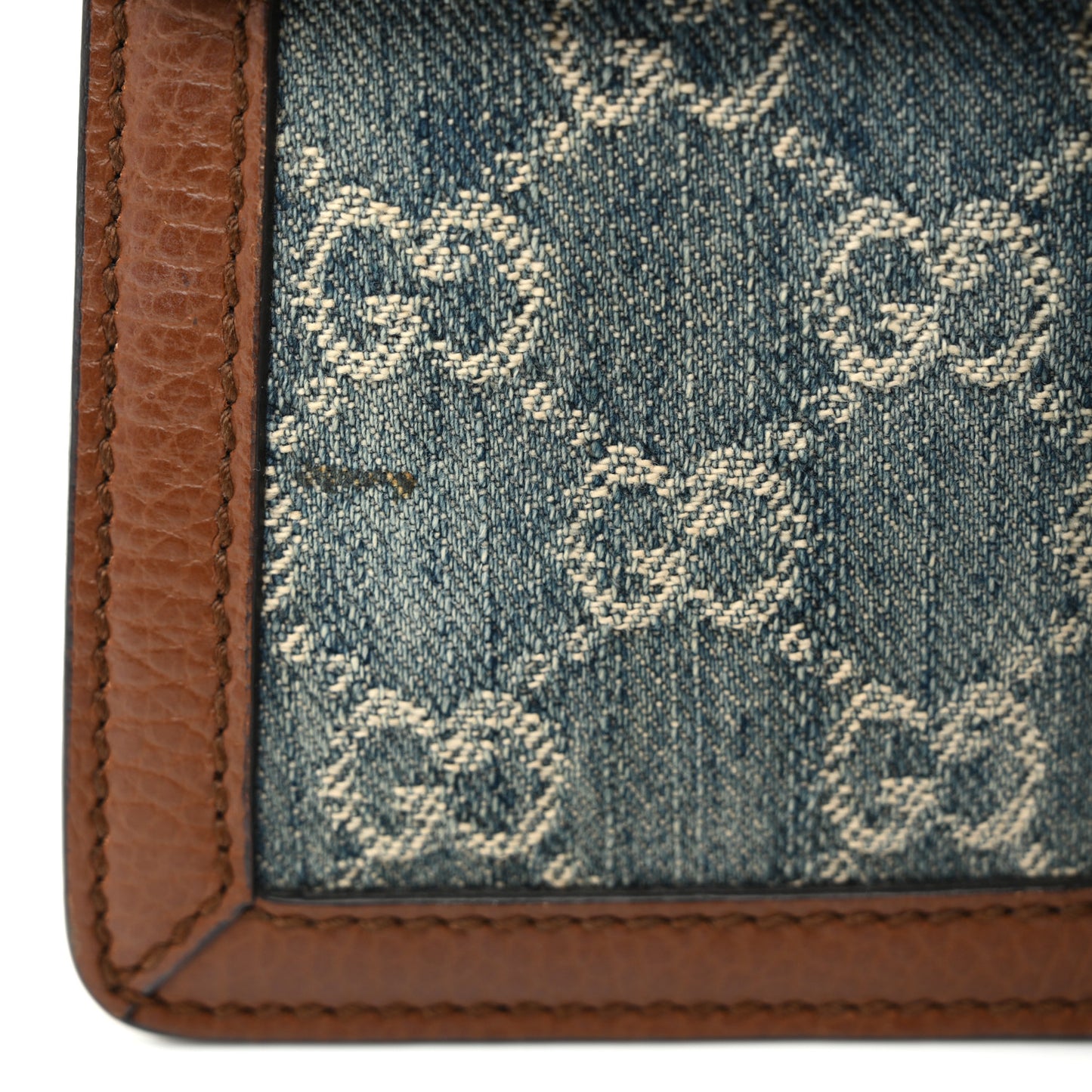 New Denim GG Monogram Dollar Calfskin Enamel Mini Dionysus Shoulder Bag Blue Tea Cuir Epilog Electric Blue