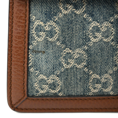 Gucci New Denim GG Monogram Dollar Calfskin Enamel Mini Dionysus Shoulder Bag Blue Tea Cuir Epilog Electric Blue 14 of 14