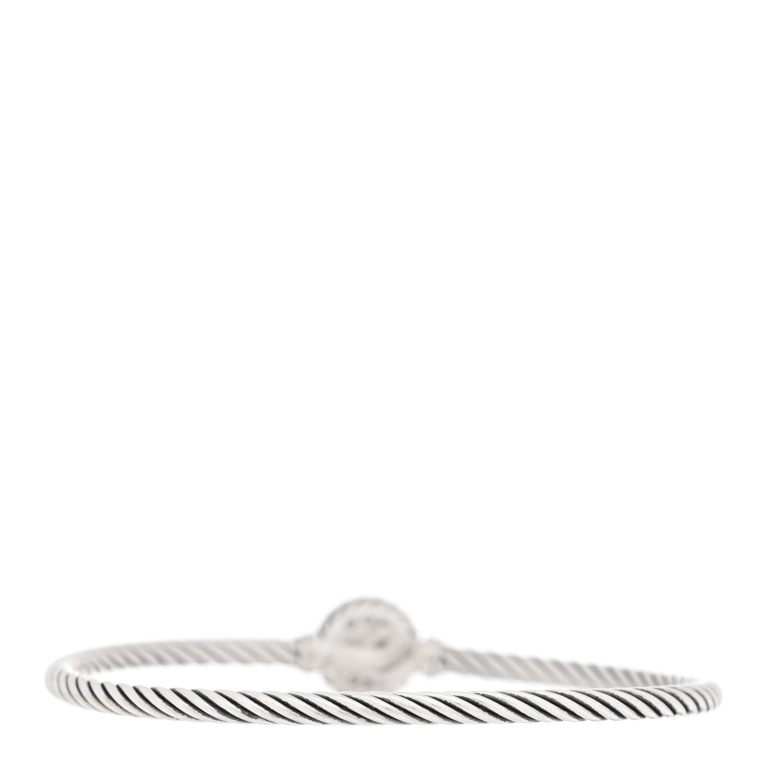 David Yurman Sterling Silver Black Orchid 3mm Chatelaine Bracelet 2 of 3