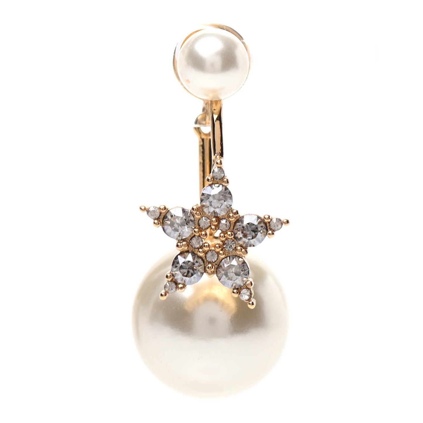 Pearl Crystal My ABCDior Tribales Etoile Earring Gold