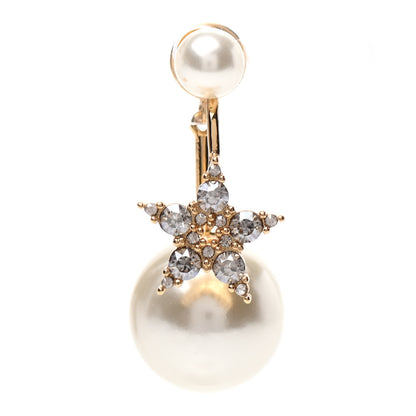 Christian Dior Pearl Crystal My ABCDior Tribales Etoile Earring Gold 1 of 5