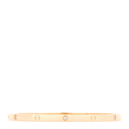 Cartier 18K Yellow Gold 6 Diamond Small LOVE Bracelet 17 2 of 5