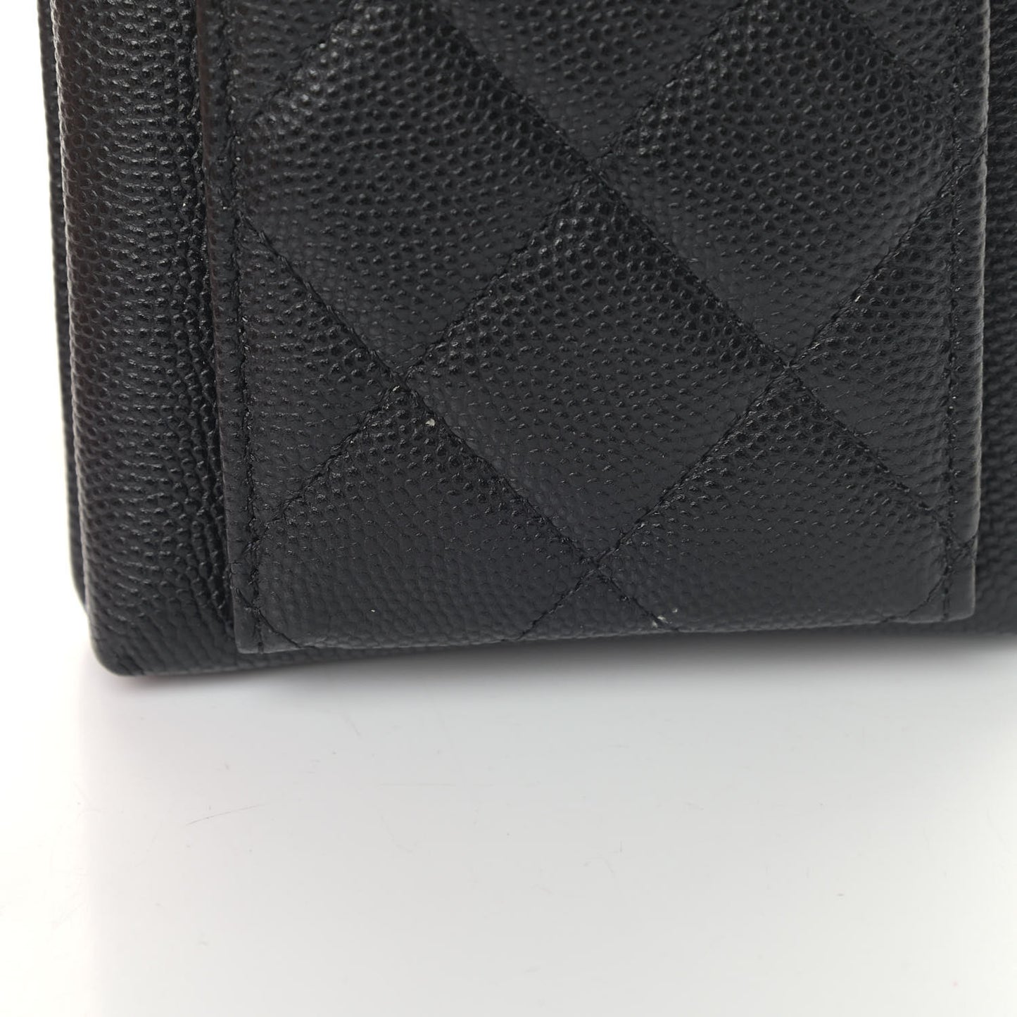 Caviar Quilted CC Phone Holder Black