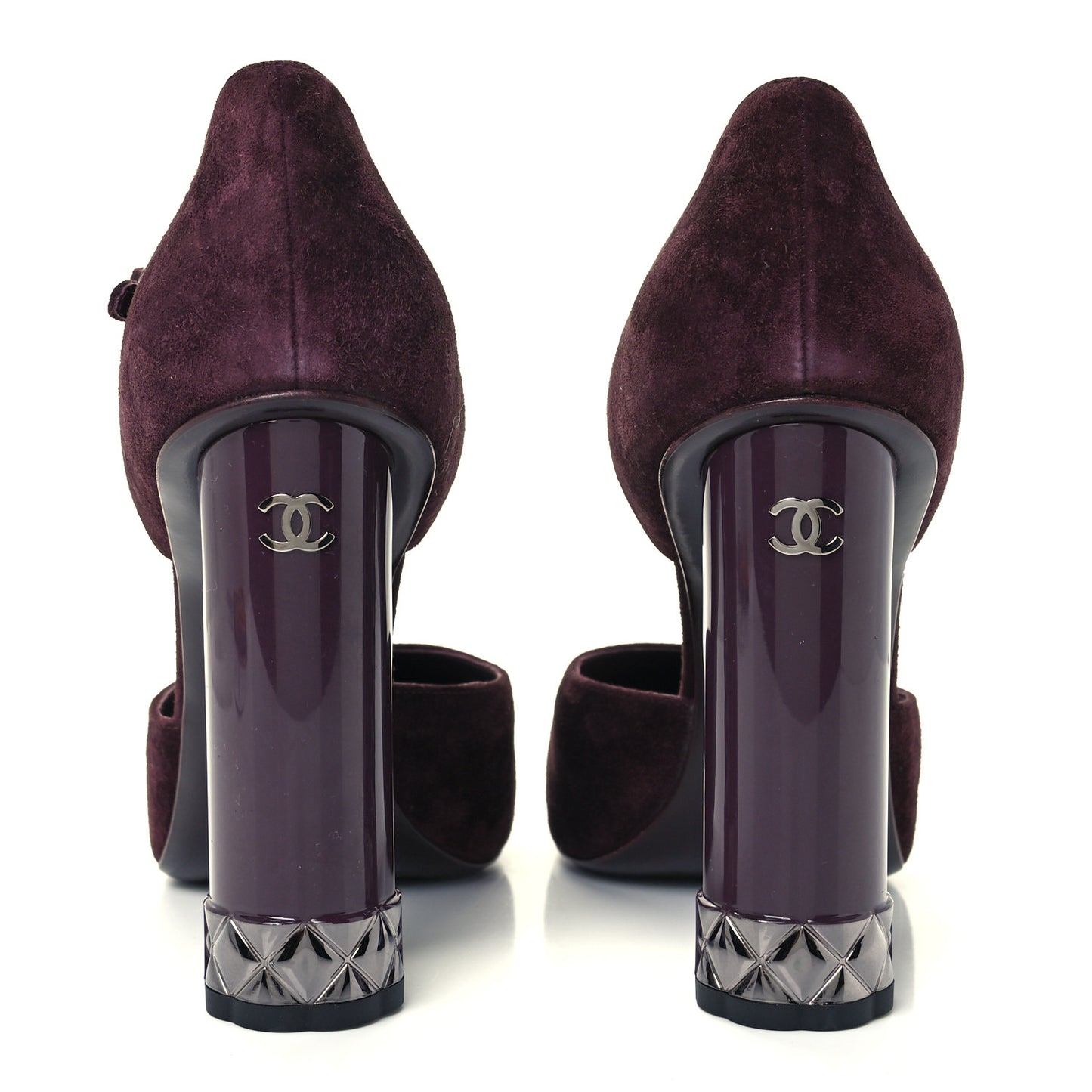 Suede Calfskin Pumps 40 Dark Purple