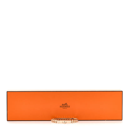 Hermes 18K Rose Gold Diamond PM Kelly Chaine Bracelet XS 6 of 6