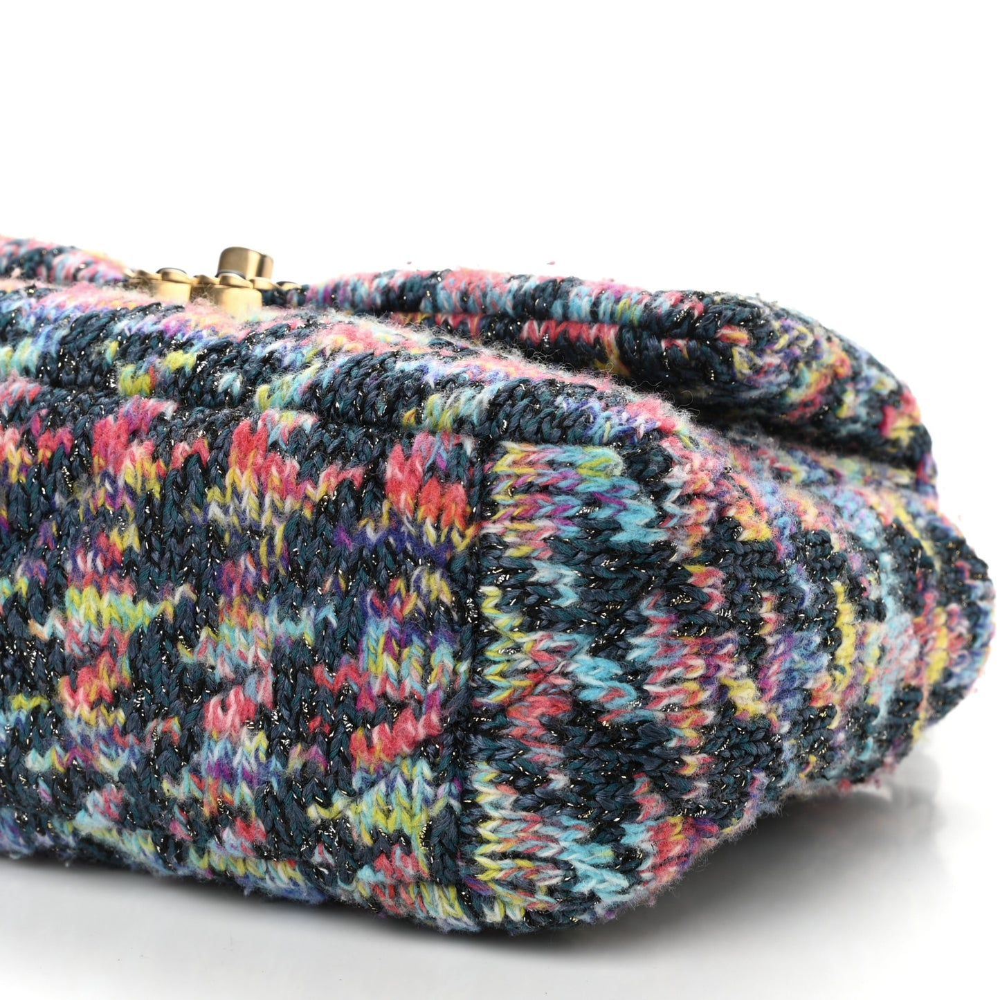 Tweed Quilted Medium Chanel 19 Flap Dark Multicolor