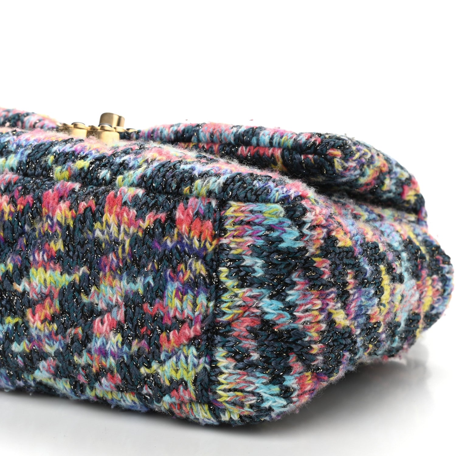 Chanel Tweed Quilted Medium Chanel 19 Flap Dark Multicolor 10 of 10