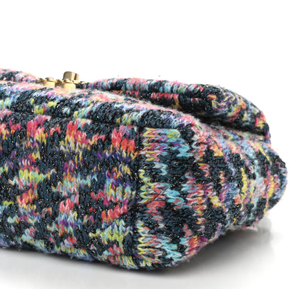 Chanel Tweed Quilted Medium Chanel 19 Flap Dark Multicolor 10 of 10