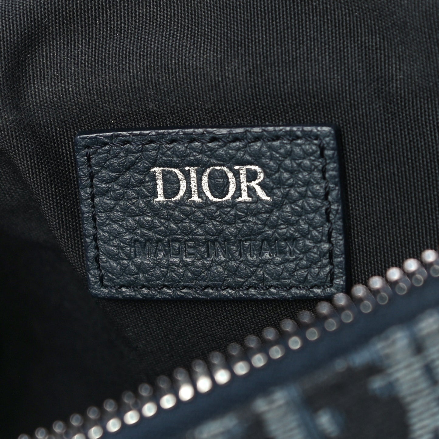 Oblique Mens Saddle Bag Black Blue