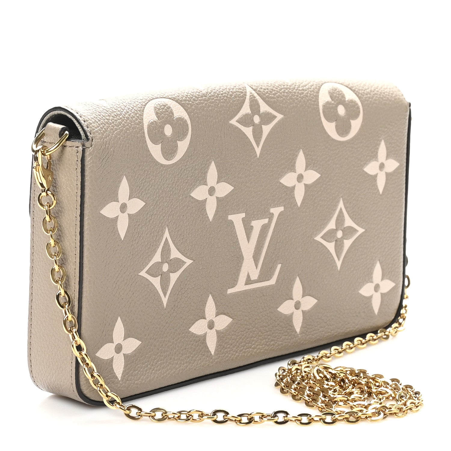 Louis Vuitton Empreinte Monogram Giant Felicie Pochette Tourterelle Creme 4 of 10