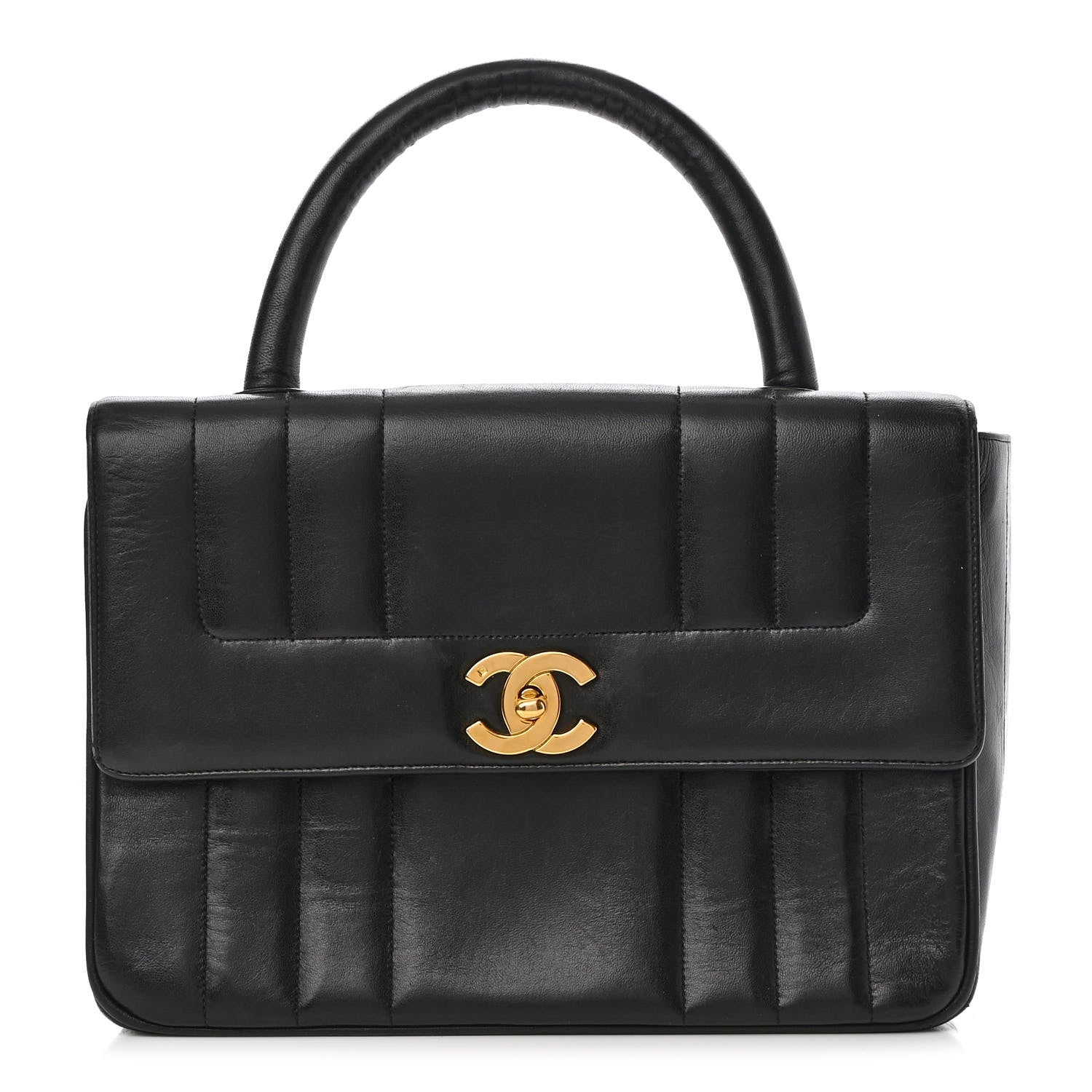 Chanel Lambskin Vertical Quilted Kelly Flap Bag Black 1 of 13