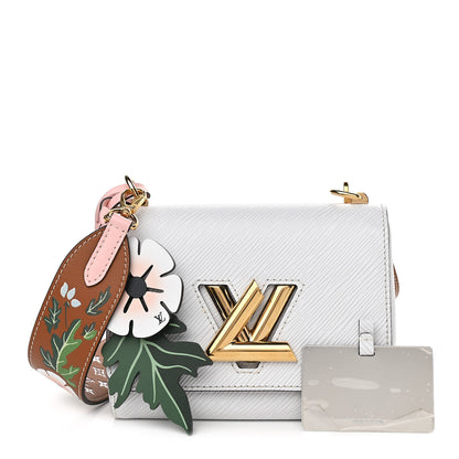 Louis Vuitton Epi Asnieres Flowers Twist Shoulder Bag PM White 1 of 15