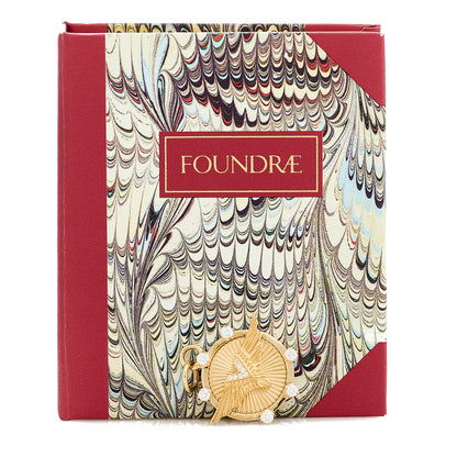 Foundrae 18K Yellow Gold Diamond Baby Vivacity Medallion Pendant 4 of 4