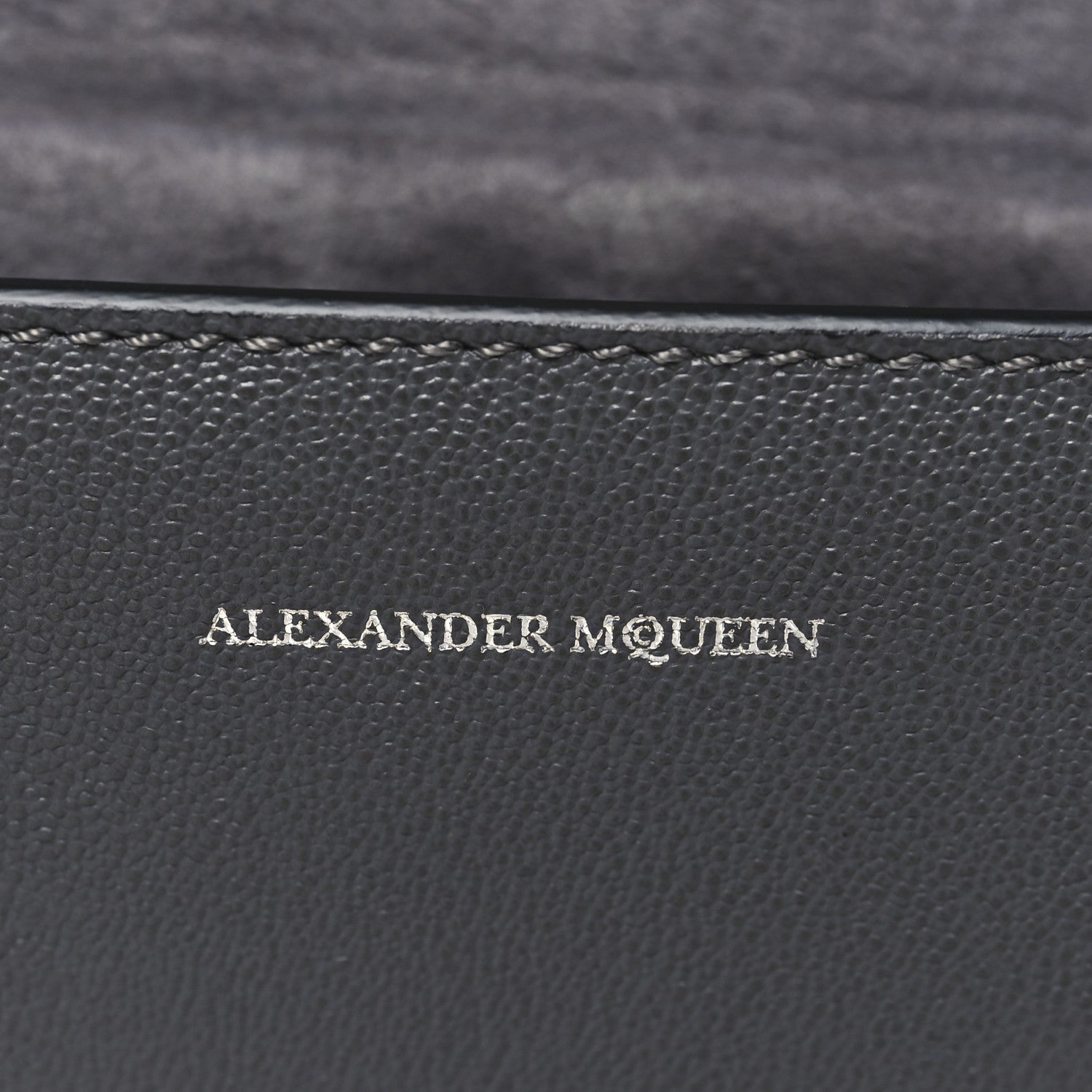 Alexander McQueen Calfskin Medium Insignia Flap Grey 6 of 9