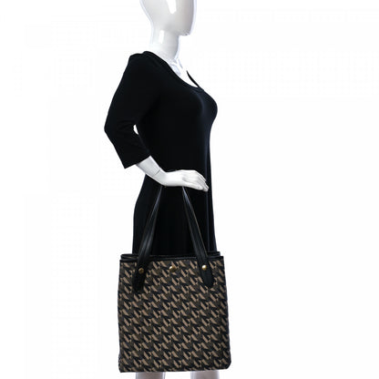 Mulberry Econyl Nylon Jacquard Calfskin Monogram Shopper Tote Black 3 of 10