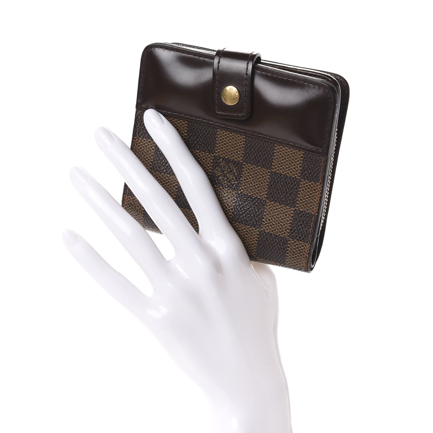 Louis Vuitton Damier Ebene Zippe Zipped Compact Wallet 2 of 7