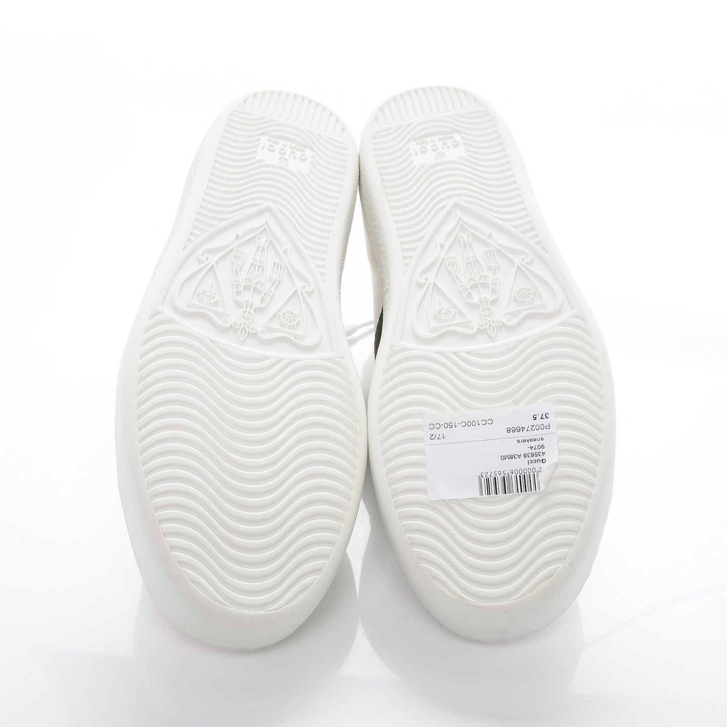 Calfskin Ayers Web Heart Embroidered Ace Sneakers 37.5 White