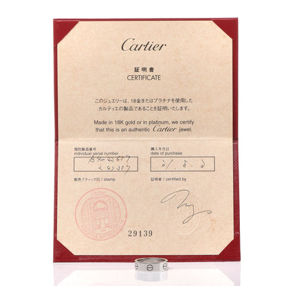 Cartier 18K White Gold 5.5mm LOVE Ring 57 8 6 of 6