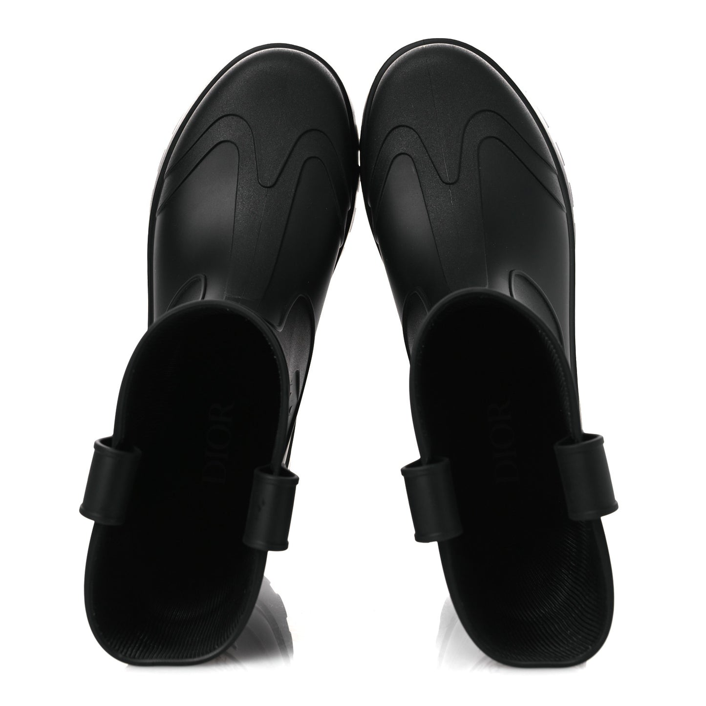 Rubber Oblique Mens Garden Rain Boots 43 Black