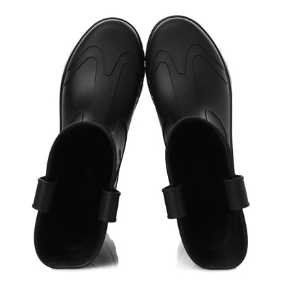 Christian Dior Rubber Oblique Mens Garden Rain Boots 43 Black 2 of 9