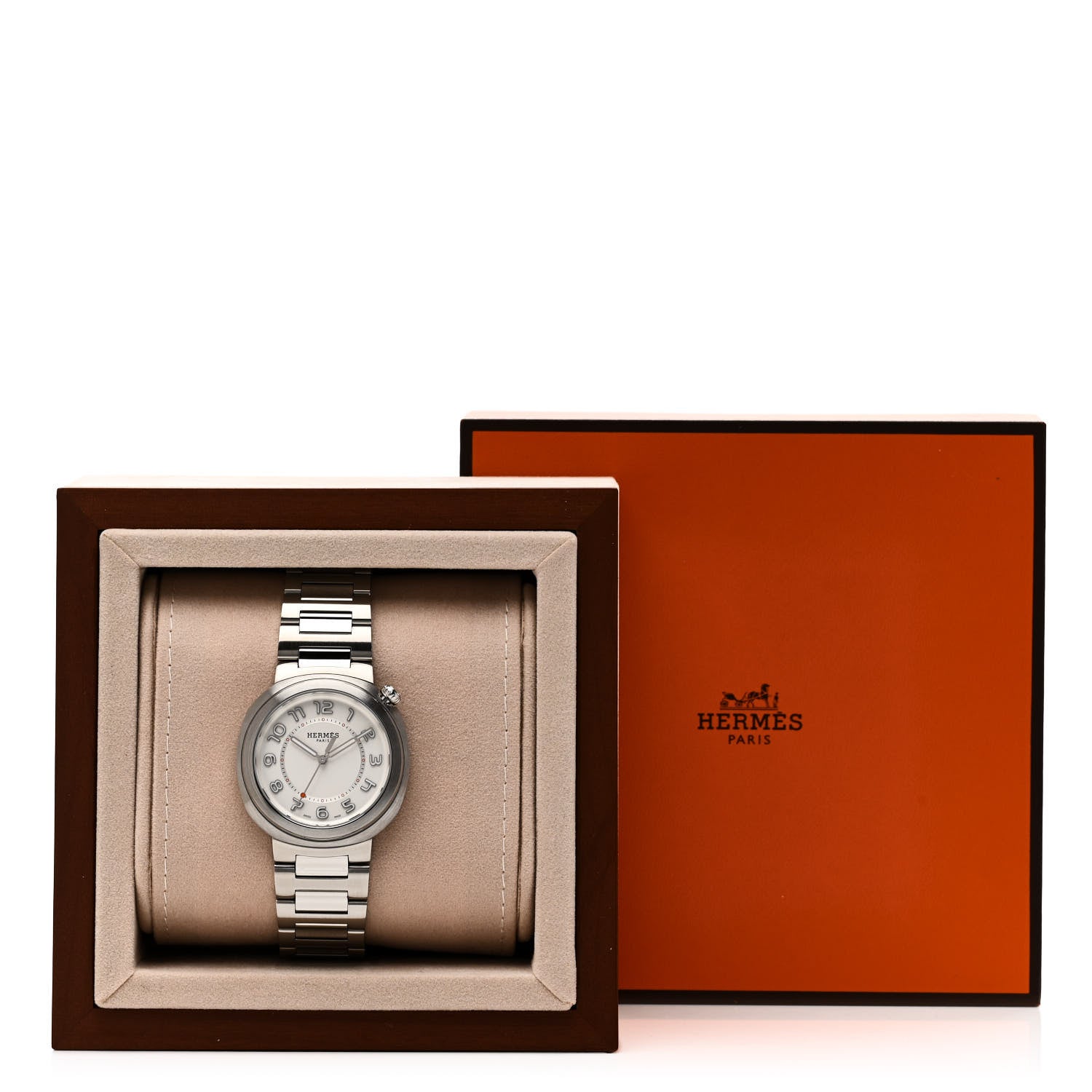 Hermes Stainless Steel 36mm Cut Automatic Watch 5 of 5
